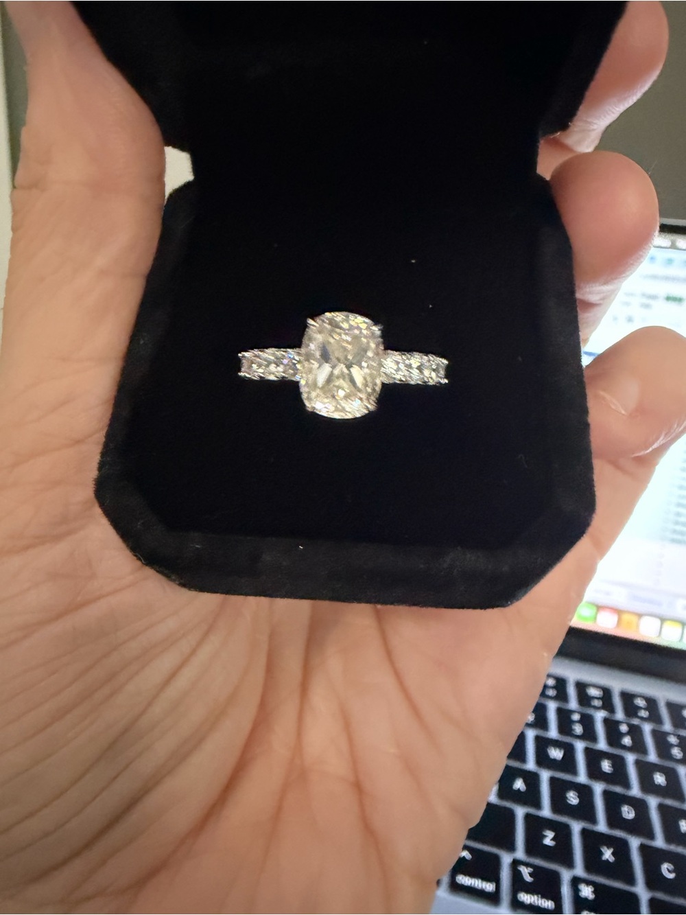 Classic Oval Solitaire Ring in Silver-Tone with Clear Stones